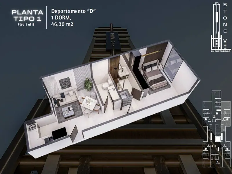1-bedroom pre-construction apartment in Stone 7, North Zone: foto 5 de 5