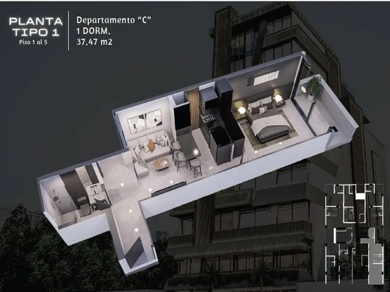 1-bedroom pre-construction apartment in Stone 5, North Zone: foto 9 de 9