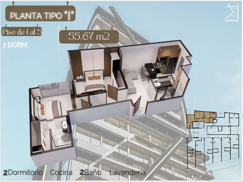 Monoambiente de 55,67 m² en venta en Equipetrol: foto 10 de 10