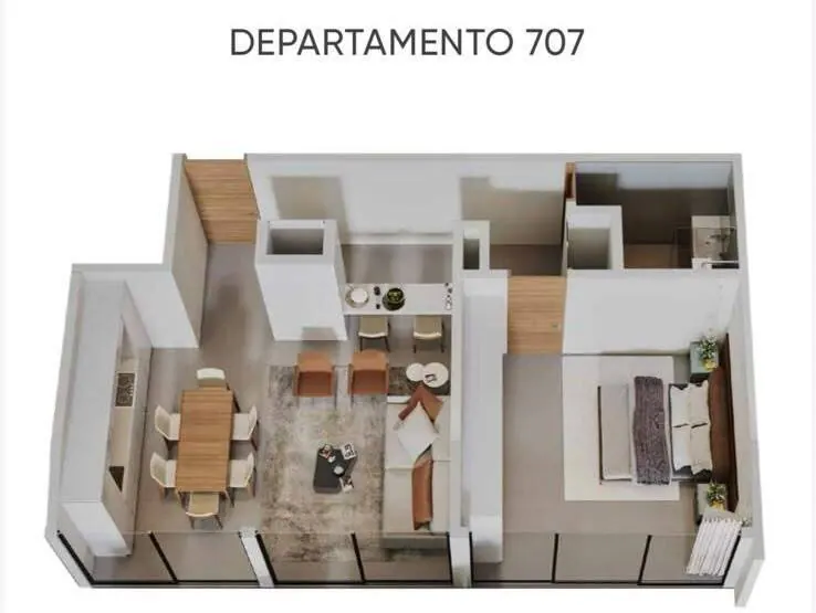 Departamento de 1 dormitorio en preventa en Las Dalias, Equipetrol: foto 10 de 10