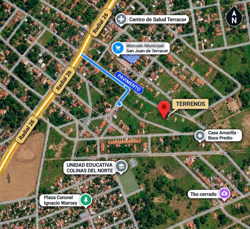 Terreno de 180 m² en venta en Valle Sánchez, Warnes: foto 3 de 7